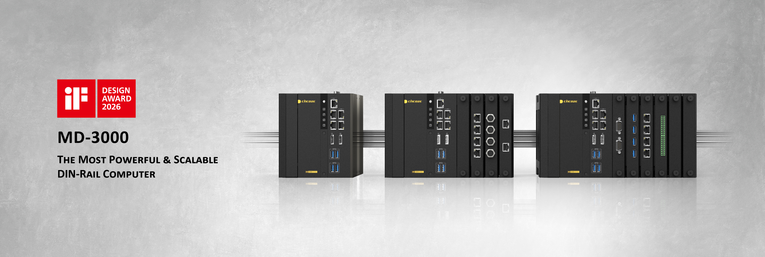 Cincoze MD-3000 wins the iF Design Award 2026.